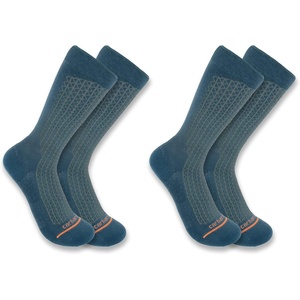 image:imageCarhartt Mens SC8012M Lightweight Durable Crew Sock 2PackStorm Blue