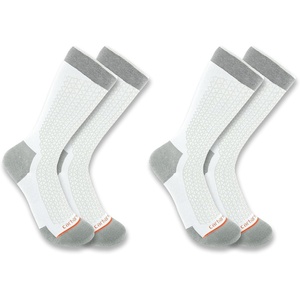 image:imageCarhartt Mens SC8012M Lightweight Durable Crew Sock 2PackWhite