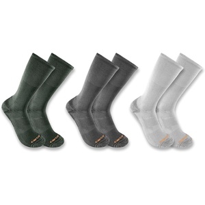image:imageCarhartt Mens SC8023M Midweight CottonTencel Comfort Crew Sock 3PAssorted 1