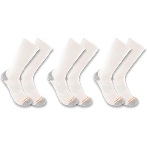image:imageCarhartt Mens SC8023M Midweight CottonTencel Comfort Crew Sock 3PWhite