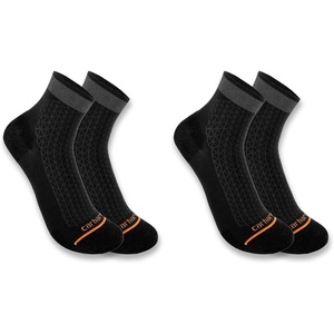 image:imageCarhartt Mens SQ8012M Lightweight Durable Quarter Sock 2PackBlack