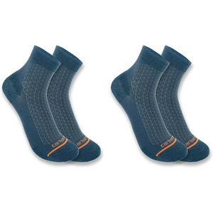 image:imageCarhartt Mens SQ8012M Lightweight Durable Quarter Sock 2PackStorm Blue