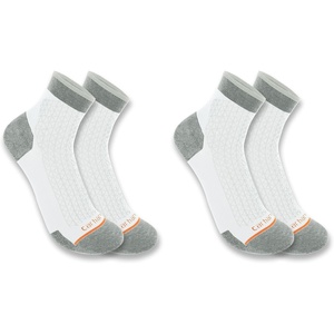 image:imageCarhartt Mens SQ8012M Lightweight Durable Quarter Sock 2PackWhite