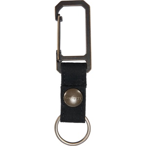image:imageCarhartt Unisex Adult Durable Metal Key Keeper Belt Loop Key Ring Holder with SelfLocking Metal Gate Clip for CarHome KeysNylon Duck Black