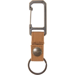 image:imageCarhartt Unisex Adult Durable Metal Key Keeper Belt Loop Key Ring Holder with SelfLocking Metal Gate Clip for CarHome KeysNylon Duck Carhartt Brown