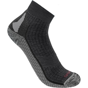image:imageCarhartt Womens Force Grid Midweight Syntheticmerino Wool Blend Quarter SockCarbon Heather