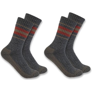 image:imageCarhartt Womens SC8212W Womens Heavyweight SyntheticWool Blend Crew Sock 2PGray