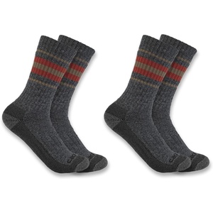 image:imageCarhartt Womens SC8212W Womens Heavyweight SyntheticWool Blend Crew Sock 2PGrey