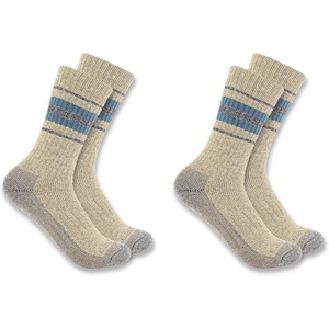 image:imageCarhartt Womens SC8212W Womens Heavyweight SyntheticWool Blend Crew Sock 2POat Milk