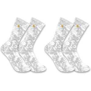 image:imageCarhartt Womens SC9382W Womens Midweight TieDye Crew Sock 2PackMalt Grey
