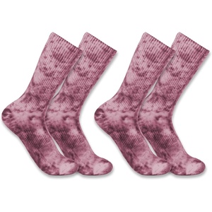 image:imageCarhartt Womens SC9382W Womens Midweight TieDye Crew Sock 2PackRaisin