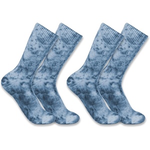 image:imageCarhartt Womens SC9382W Womens Midweight TieDye Crew Sock 2PackSky Stone