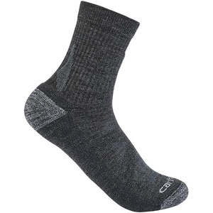 image:imageCarhartt Womens SS9750W Womens Heavyweight Merino Wool Blend Short Crew SockCarbon Heather