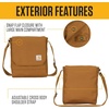 image:imageCarhartt Womens Crossbody Bag Durable Adjustable Shoulder Bag With Flap Over Snap ClosureCarhartt Brown