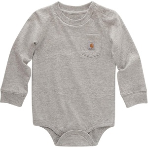 image:imageCarhartt Unisex Baby LongSleeve BodysuitGrey Heather